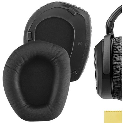 Geekria Protein Leather Ear Pads for Sennheiser RS195, RS175 Headphones (Black)