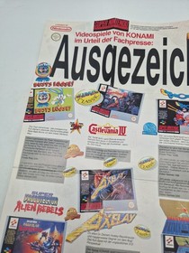 ⚡Nintendo Gameboy Konami Poster Werbung Flyer SNES NES Turtles Castlevania rar ⚡