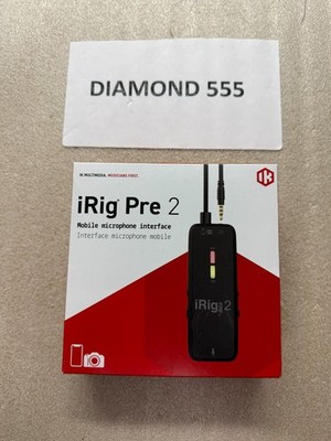 Audio interface - iRig Pre 2 48V phantom power, 2×AA, XLR, 3.5mm TRRS jack #3033