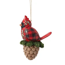 Jim Shore Highland Glen Cardinal Pine Ornament 6017030 New for 2025
