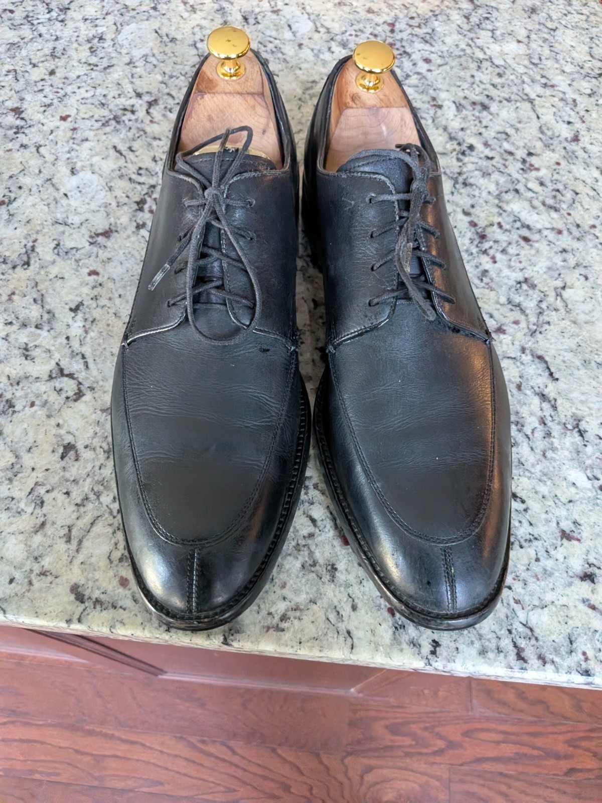 Cole Haan Mens Grand OS Black Leathers Split Toe Oxford Dress Shoes Size 10M