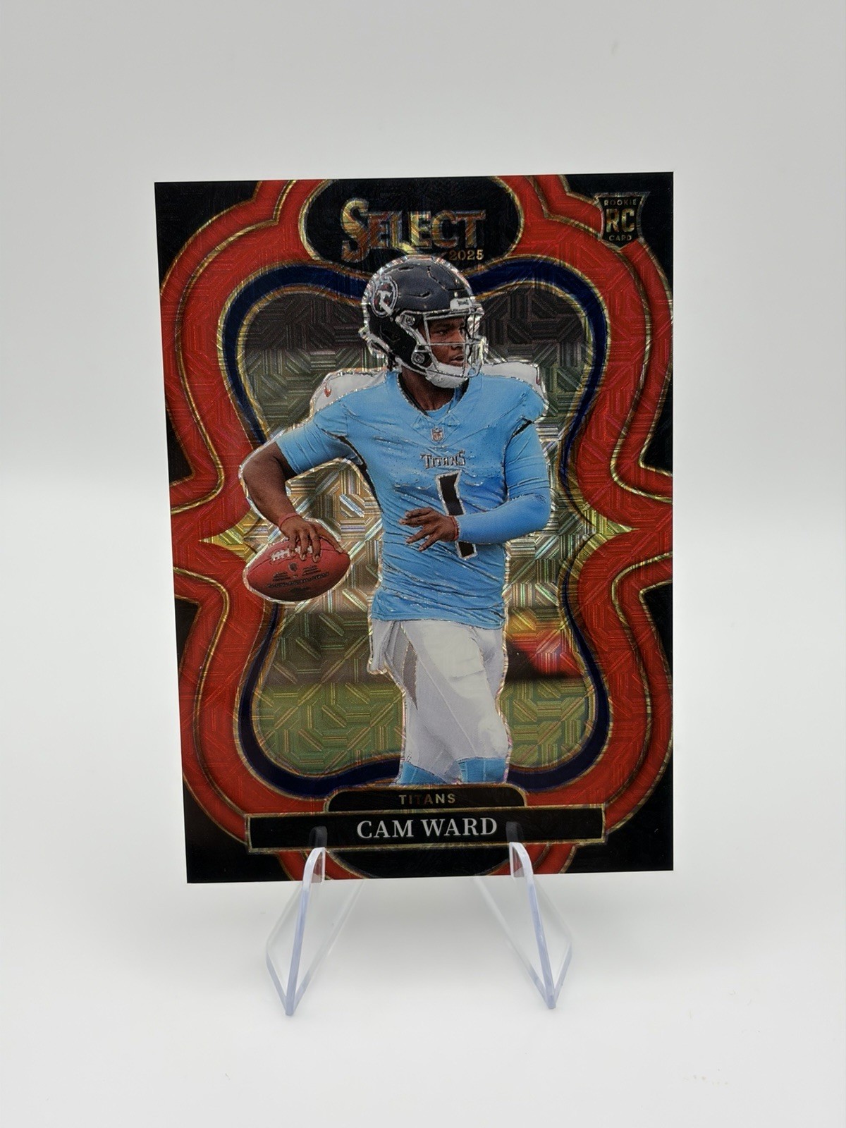 2025 Panini Select Suite Level Prizm Cam Ward #326 Titans Red Mojo Prizm /49, RC