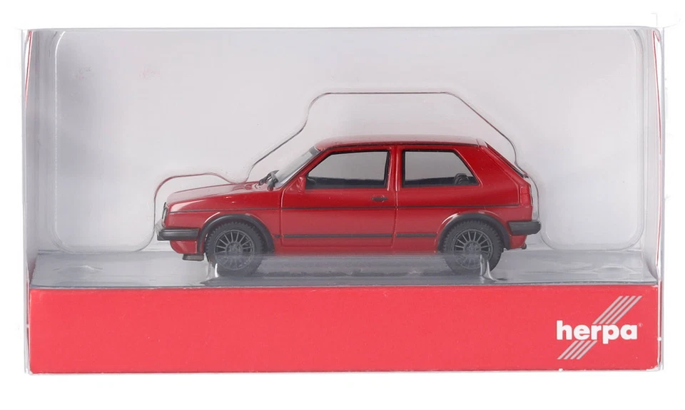 HERPA - Voiture de couleur rouge métallisé - VOLKSWAGEN Golf II GTI tornado -... - Photo 3/4