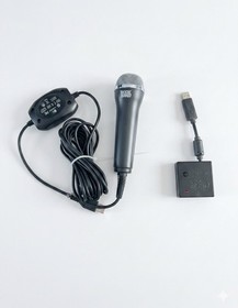 PS3 Rock Band 2 Drums Fender Guitar Mic Sticks Bundle - 1 Wireless Dongle + Hub