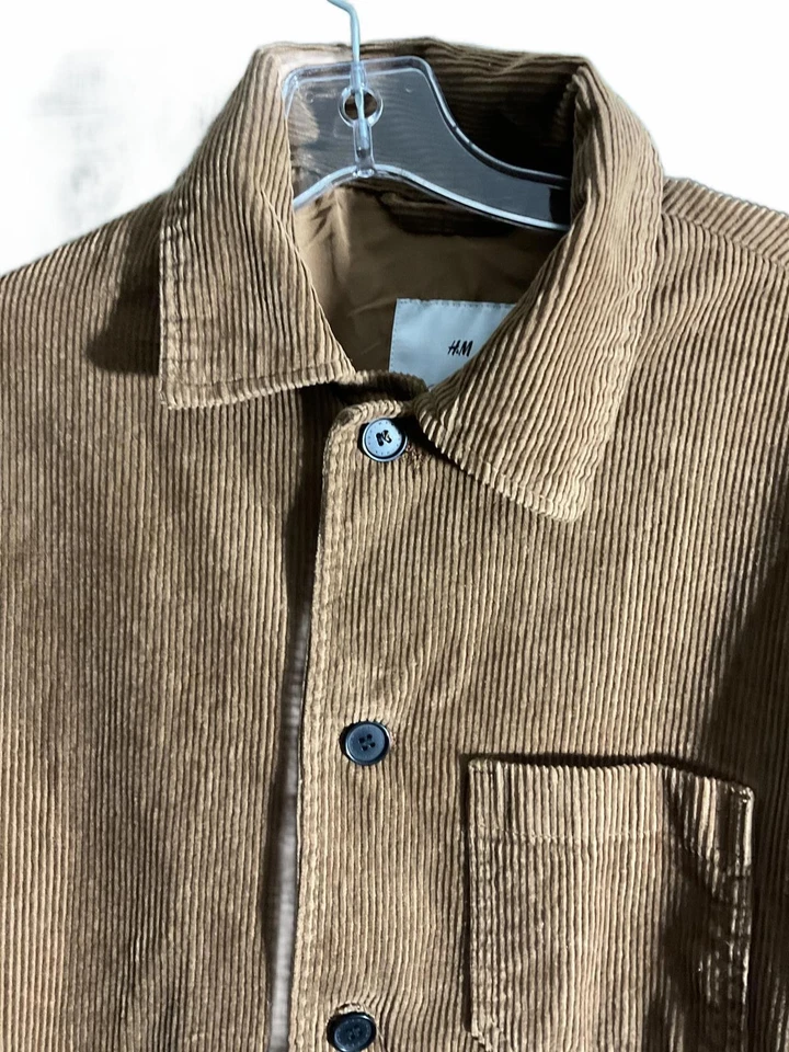 H & M вельветовый Chore куртка - классический коричневый Chore пальто маленький - Изображение 3 из 4