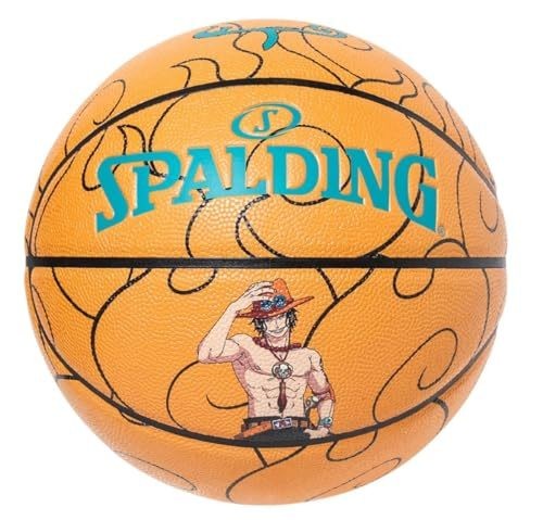 ONE PIECE x SPALDING Size 7 Synthetic Leather Basketball Ace