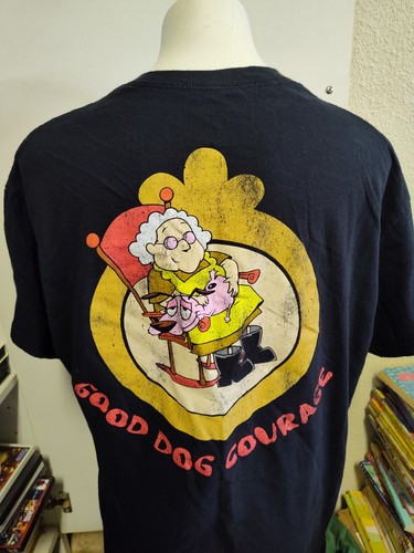 COURAGE THE COWARDLY DOG CARTOON NETWORK T SHIRT MURIEL BAGGE XL BLACK NICE!!!