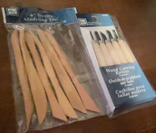 Set of 5 Wood Carving Knives Set of 6 Boxwood Modeling Tools. Mint Condition.