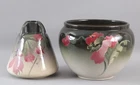 Antique c1920s WELLER Art Pottery EOCEAN Pattern Vase & Planter Jardiniere, NR
