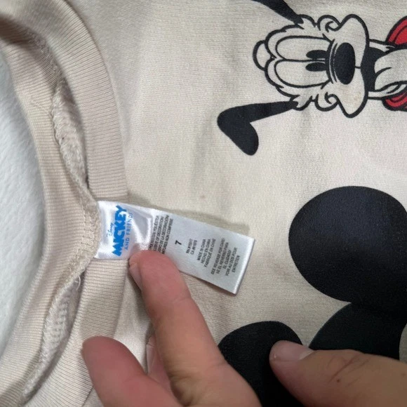Sudadera Disney Mickey Mouse & Friends Beige Cuello Redondo Niños Talla 7 Foto 4 de 4