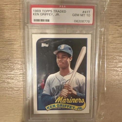 1989 TOPPS TRADED KEN GRIFFEY JR. PSA 10 ROOKIE CARD RC #41T