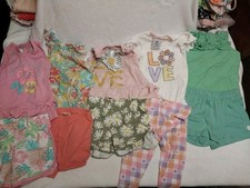 Girls 18 Months Summer Collection 5 Outfits, With Bonus 5 Shorts, 3 Bodysuits,1t