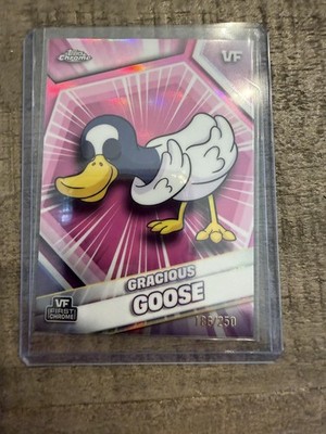 2026 Topps Chrome VeeFriends #85 Gracious Goose Pink Refractor