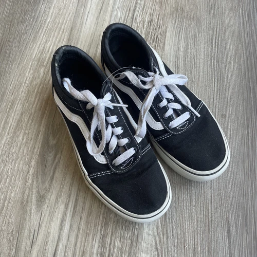Scarpe da skate classiche VANS " Skool" giovani nere e bianche taglia 2 5 skater