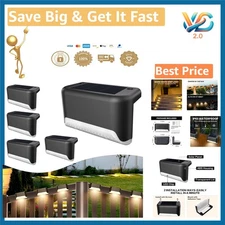 Solar Deck Lights 4Pcs Waterproof LED Outdoor Path Fence Garden