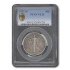 1921-D Walking Liberty Half Dollar VF-25 PCGS