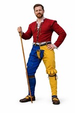 Renaissance Pants, Landsknecht Woolen Pant For Men's Medieval Fairy Pant.
