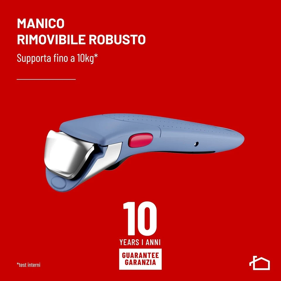 Lagostina Ingenio Pastel, Set di Padelle Antiaderenti 4 Pezzi con Manico Rimovib - Immagine 3 di 4