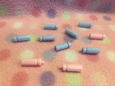 Doll Dollhouse Nursery Baby Bottles Accessory #10 Pink & Light Blue Set New!