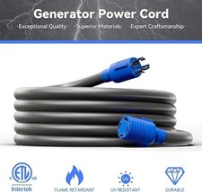 30AMP 4 Prong Generator Extension Cord 10FT Heavy Duty 6/3 8/1 Gauge STW Wire