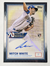 2021 Topps - Mitch White RC 70 Years of Baseball Autograph Black #/199 Dodgers