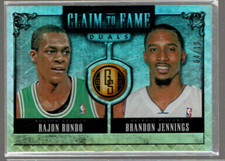 2013-14 Gold Standard Claim to Fame Platin #27 Rajon Rondo Brandon Jennings /10