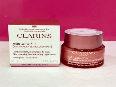 Clarins Multi-Active Nuit Skin Renewing Night Cream Niacinamide 1.7oz NIB Sealed