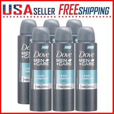 Dove Spray Men Care Clean Comfort Antiperspirant Deodorant Spray 150ml x 6 Pack