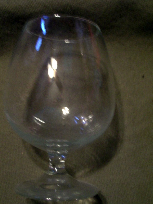 Clear 6.5 inches Depth Brandy Cognac Glass 3 inches wide