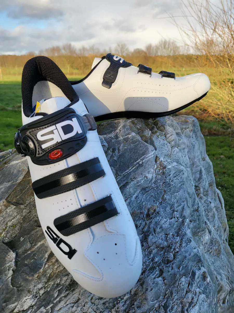 SIDI Alba 2 Road Bike Shoes White-Black Carbon Sole TECNO-3 Twist Top