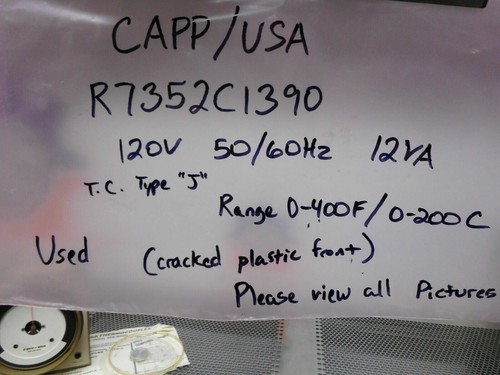 CAPP/USA R7352C1390 120V 50/60Hz 12VA T.C. Type "J" 0-400F/0-200C gamme d'occasion - Photo 2/12