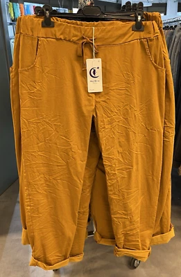 Moonshine Fashion Stretch Hose Jogpants Freizeit 44 46 48 Übergrösse Neu senf - Bild 1 von 4