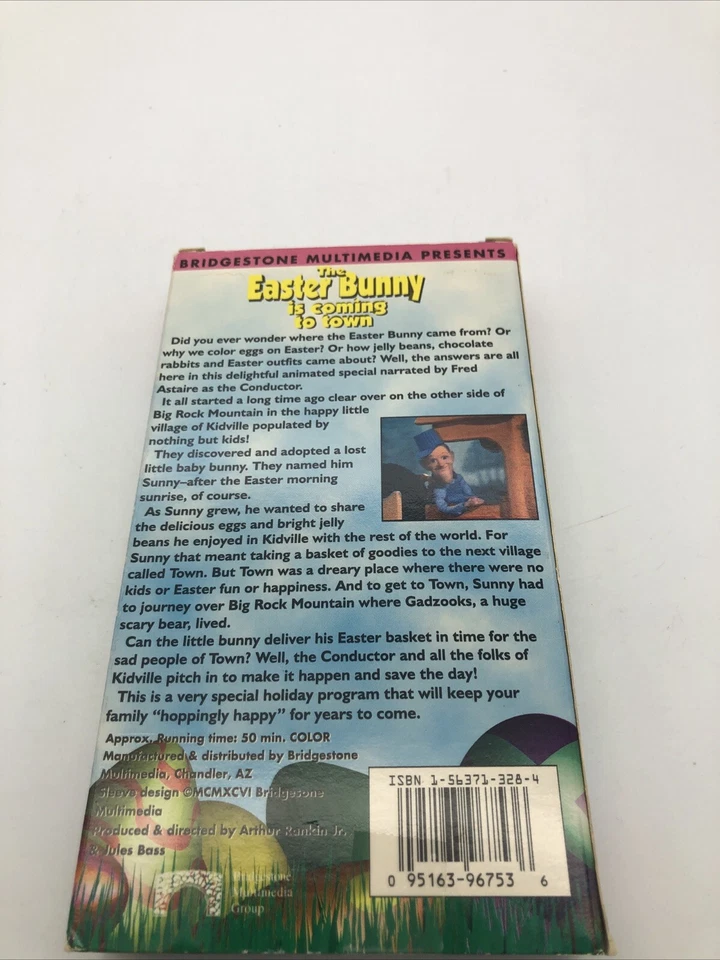 The Easter Bunny Is Coming to Town Narrated by Fred Astaire VHS Rare Slip Sleeve - Image 2 of 3