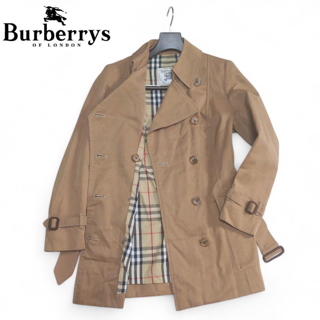 Burberry Trench Coat Nova Check Lining Brown Cotton Belted Unused Size 40cm
