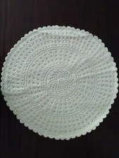  2 Crochet cushion cover color white size 16 inches  handmade