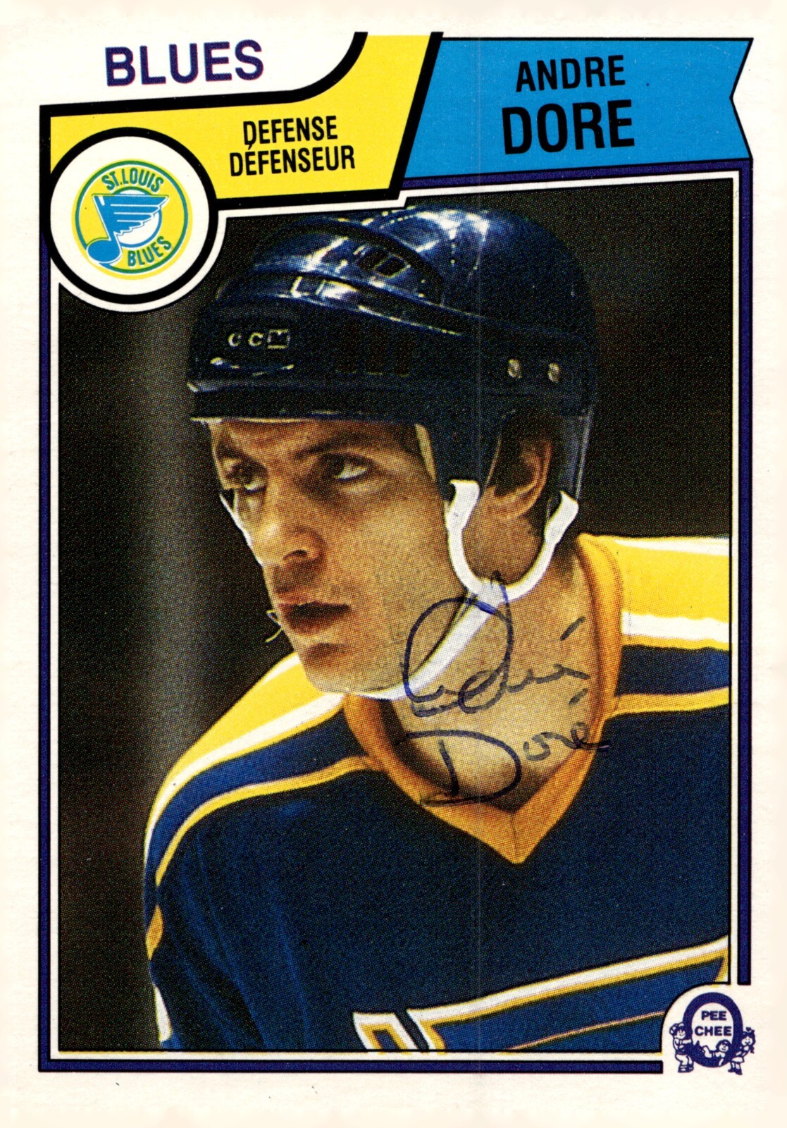 Andre Dore - Signed 1983-84 O-Pee-Chee Rookie Card #313