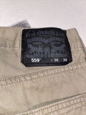 Levi Strauss Khaki/Tan Pants 36” x 30” WPL 423 CA00342 EUC | eBay