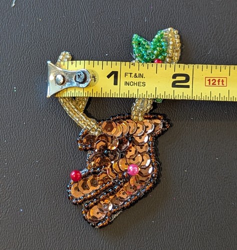 Lot of 6 Christmas-themed Multicolor Sequin & Bead Sew-On Appliques Patches - Picture 16 of 17