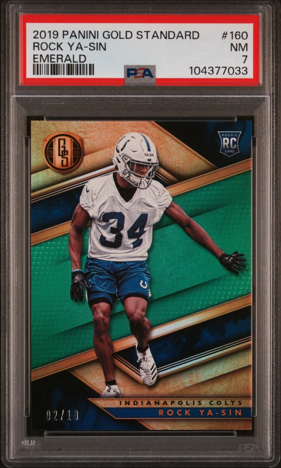 Rock Ya-Sin Panini Gold Standard #160 Emerald