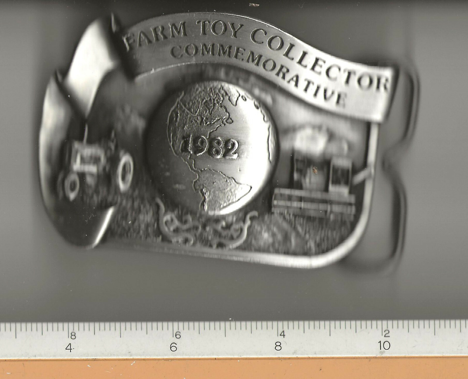 1982 Farm Toy Collector Belt Buckle 346 pewter 348 … Gem