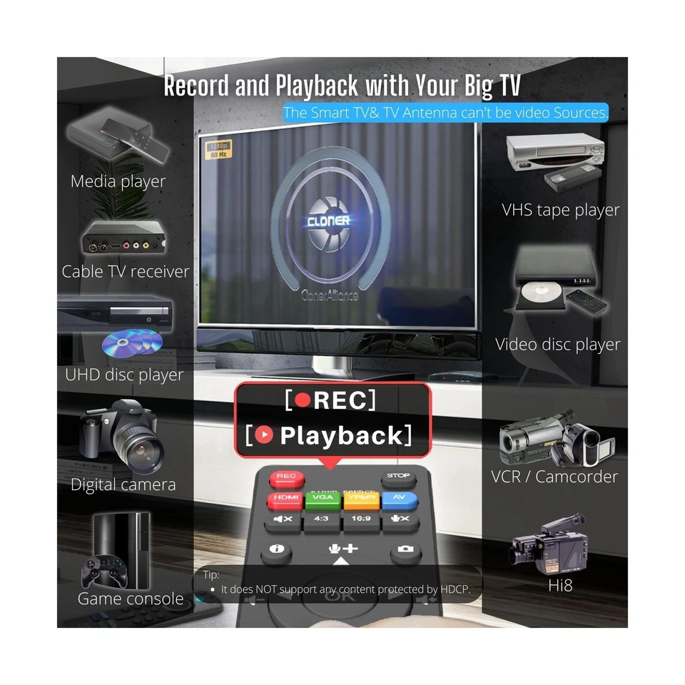 Box Pro, 1080p@60fps Video Recorder, DVR with HDMI Capture, Playback on TV. R... - Image 3 of 4