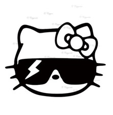 Hello Kitty cooler Vinyl-Aufkleber für Auto Laptop Fenster Stoßstange Wand LKW