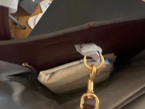 Nuevo con etiquetas Bolso de Mano Tory Burch McGraw de Cuero Claret, con Bolsa para el Polvo, Ventas al por menor $398 - Imagen 5 de 5