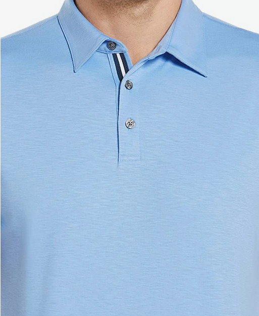 Мужская рубашка поло Perry Ellis Ultra Soft Touch Slub с коротким рукавом синий XL 7590₽
