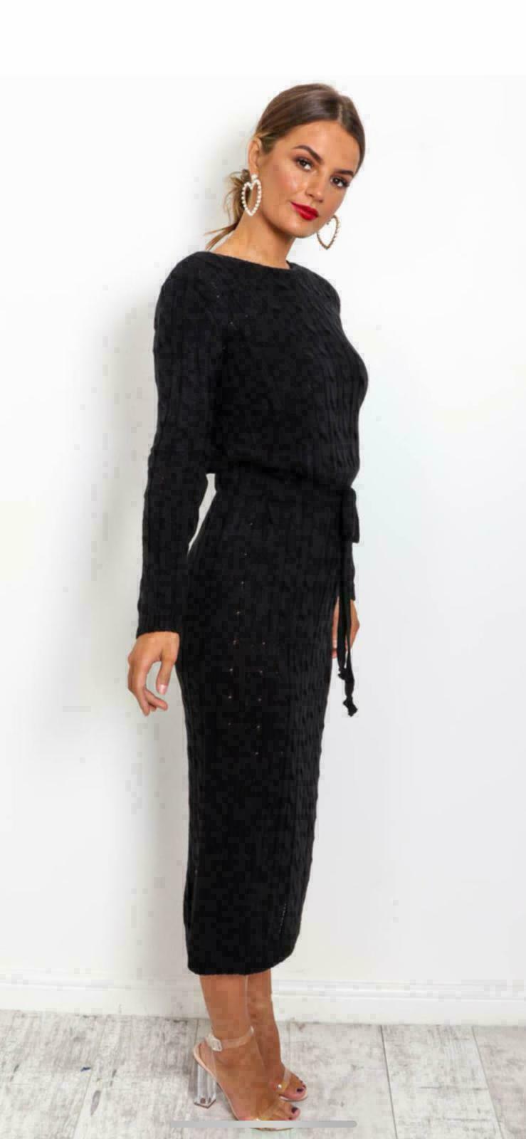 Italian Womens Cable Knitted Jumper 