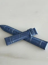 Jaeger LeCoultre OEM Alligator Watch Strap 16x14mm Pastel Blue JLC Quick Release