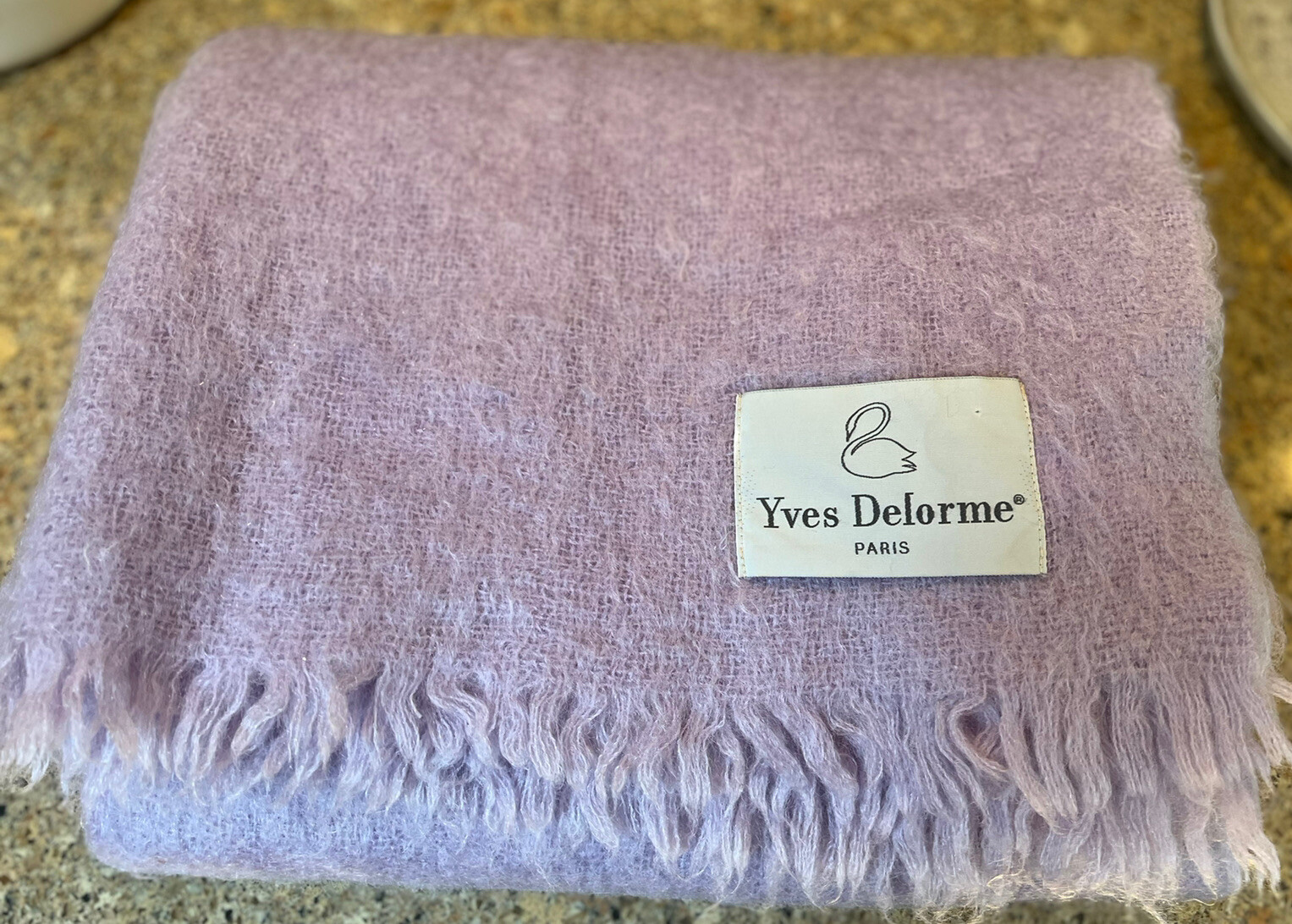 YVES DELORME FRENCH PURE ( 100 ) MOHAIR THROW In Lavender eBay