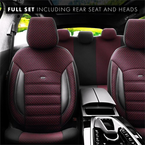 Premium Car Seat Covers, Burgandy For Volkswagen CADDY mk4 Box 2015-2019 - Picture 3 of 9