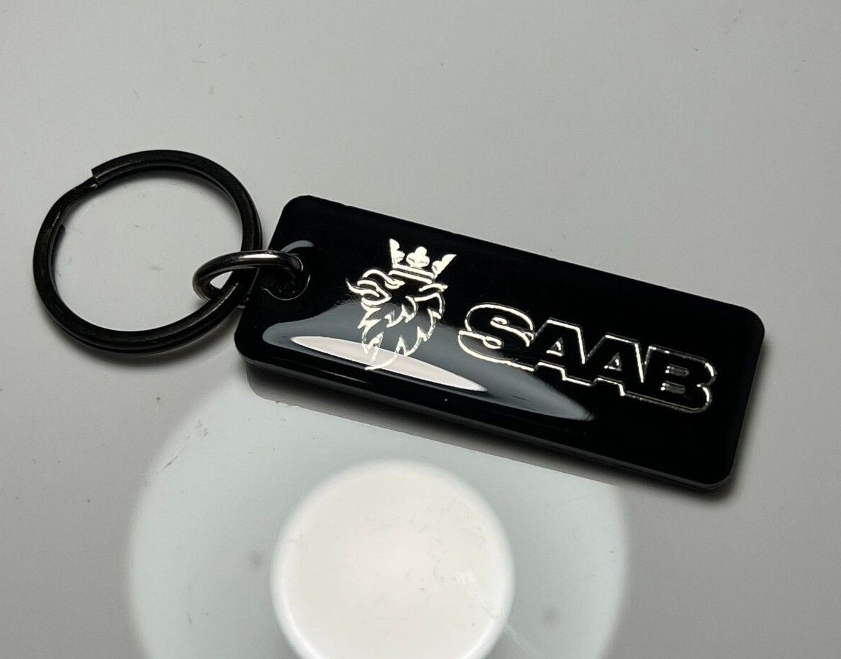 Saab Key Chain Black / Silver 93 900SE Monte Carlo Quantum Toad