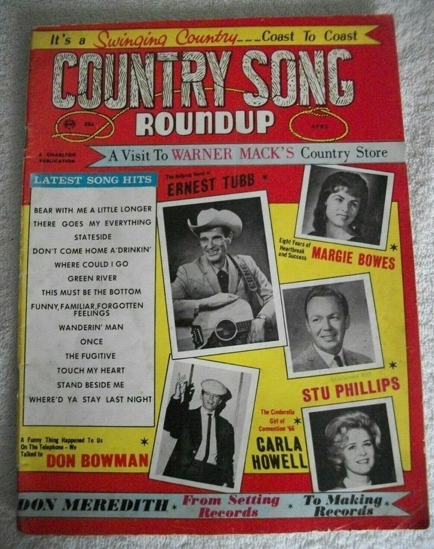 Country Song Roundup - April 1967 - Ernest Tubb, Margies Bowes and More on Cover